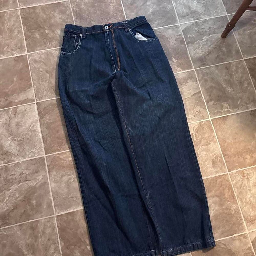 Vintage Y2K 2000s Southpole esc embroidery baggy jeans, Size 36x32, great shape!